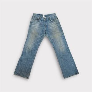 Lucky Brand Dungarees Sweet N' Low Flared Leg Distressed Denim Jeans Size 8